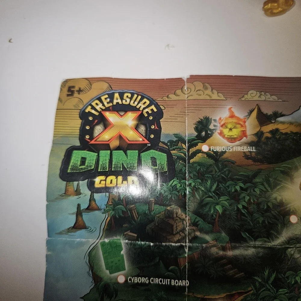 Treasure X Dino Gold Mini Dinos Lot of 4 Map Chompasaur Spiker Collectible Figur